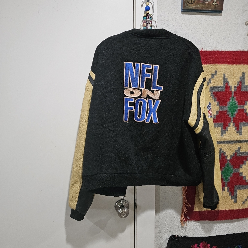 Vintage Leather And Wool NFL Varsity Jacket XL